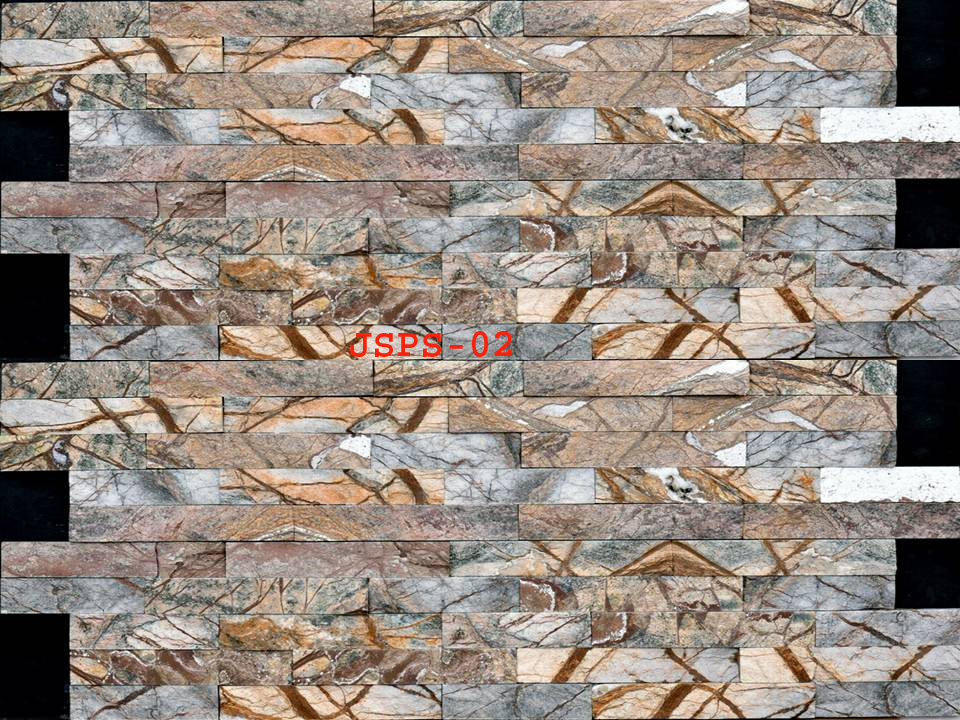 Forest Brown Marble split face cultured stone wall tile for Interior wall stone 